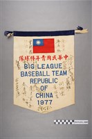 藏品(中華民國青少年棒球隊1977年簽名錦旗)的圖片