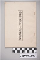 藏品(臺北州立臺北第三高等女學校第二十屆畢業生名簿)的圖片