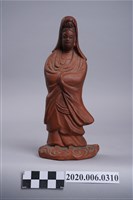 藏品(臺灣南投陶製觀音神像)的圖片