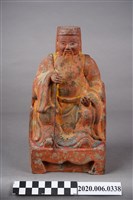 藏品(陶製臺南米街正順興拐杖土地公神像)的圖片