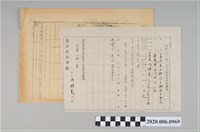 藏品(1945年5月20日馮錦竜家族之戰時造成的意外災害證明書與交付申請書)的圖片