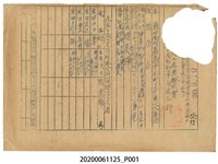 藏品(1945年6月10日米田泰家族之戰時造成的意外災害證明書)的圖片