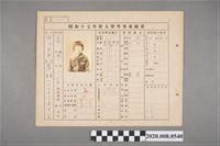 藏品(昭和十七年度入學考查成績表 陳秀英)的圖片