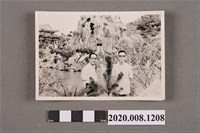 藏品(2名男子於造景旁合照)的圖片