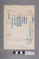 藏品(臺南縣立新化初級中學徐華教職員平時成績考核記錄表)的圖片