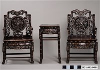 藏品(廣式鑲嵌螺鈿扶手椅組)的圖片