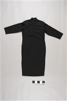 藏品(素黑立領長袖旗袍)的圖片