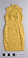 藏品(明黃地網紋無袖立領夏旗袍)的圖片