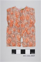 藏品(粉橘印花紋圓領無袖幼兒連身衣)的圖片