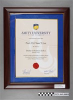 藏品(李遠哲2014年印度阿米提大學名譽博士證書)的圖片