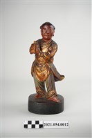 藏品(木雕漆線印童神像)的圖片