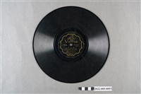 藏品(勝利(日)編號「53483」《流行歌：あの灯あの街、花賣り娘》10吋蟲膠唱片。註明