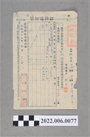 藏品(林田民國36年新竹縣政府地政科訂約通知書)的圖片