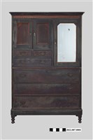 藏品(雲林斗六林祈吉家族木製圓角合櫃衣櫥)的圖片