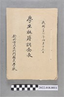 藏品(新竹市北區北門國民學校學生祖籍調查表)的圖片