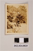 藏品(石地上張子敬與小孩合照黑白照片)的圖片