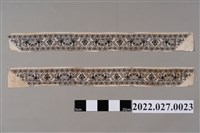 藏品(西拉雅族白底繡花布帶)的圖片