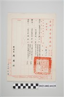 藏品(民國64年11月10日劉全仁臺灣省警務處令)的圖片