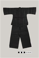 藏品(黑布素面大襟衫衣褲組)的圖片