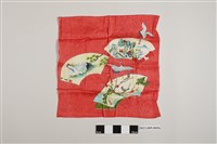 藏品(紅底白鶴染印布巾)的圖片