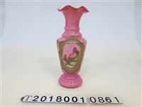 藏品(玻璃彩繪粉紅花瓶)的圖片