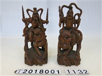 藏品(哼哈二將木雕)的圖片