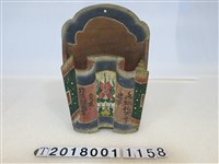 藏品(書卷彩繪木質筆筒)的圖片