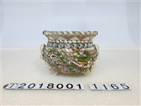 藏品(綠龍裝飾貝殼拼貼容器)的圖片