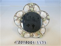 藏品(花朵造型貝殼拼貼鏡子)的圖片