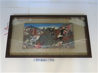 藏品(臺灣淡水港佔領圖裱框畫作)的圖片