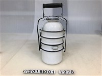 藏品(白色手提可拆卸圓形飯盒)的圖片