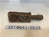 藏品(壽桃錢幣三面糕餅握柄模具)的圖片