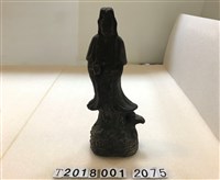 藏品(有底座木雕黑色站姿觀音)的圖片