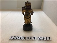 藏品(有底座木雕右手指右耳順風耳)的圖片