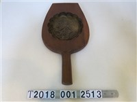藏品(木製茶字龍鳳花紋糕餅握柄模具)的圖片