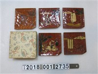 藏品(城門耕種杵歌搗麻糬乘船圖樣漆器淺盤組(1))的圖片