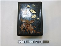 藏品(木製臺灣蝴蝶蘭漆器方形有蓋置物盒)的圖片