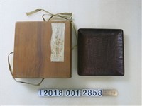 藏品(臺灣木雕盒漆器托盤)的圖片
