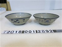 藏品(白底藍色花朵圖紋陶瓷臺灣老碗組)的圖片