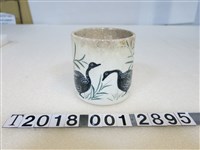 藏品(黑色雙鴨白色中華陶瓷杯)的圖片