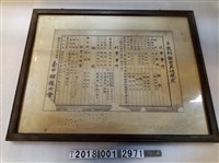藏品(臺中辯護士會各種費用一覽表)的圖片