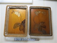 藏品(藤編蝴蝶蘭花紋漆器托盤)的圖片