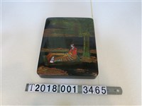藏品(漆器紡紗圖樣置物盒)的圖片