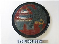 藏品(城門椰子樹漆器圓盤掛飾)的圖片