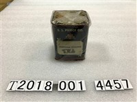 藏品(S.S.PIERCE CO.福爾摩沙烏龍茶黑色方形茶罐)的圖片