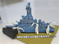 藏品(陶瓷製金門名瓷船型高粱酒儲存器)的圖片