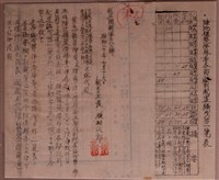藏品(觀音庄極桓次郎陣地構築勞務者配置編成替一覽版)的圖片