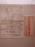 藏品(新竹州與臺北州稅務課第三種所得額申告通知書)的圖片