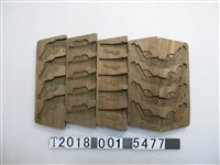 藏品(木製槍枝與樂器造型糕餅模具)的圖片