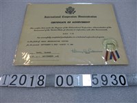 藏品(NIEH YIN國際合作總署成就證書)的圖片